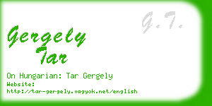 gergely tar business card